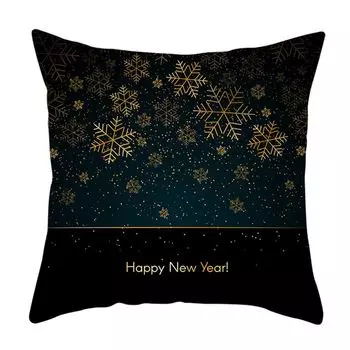 Чехол на подушку Мягкая удобная на ощупь потайная молния Рождественские хлопья Снежинка Узор наволочка для повседневной жизни-B Разноцветные Stuttg