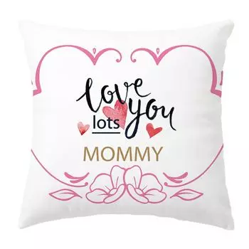 Чехол на подушку, мягкий дизайн с буквами, молния, квадратная наволочка с Днем матери, праздничный подарок-F Stuttg