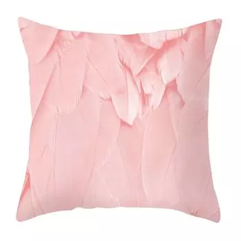 Чехол на подушку Мягкий моющийся квадратный чехол с перьями розы в скандинавском стиле, чехол для подушки для дивана-кровати-7 Stuttg
