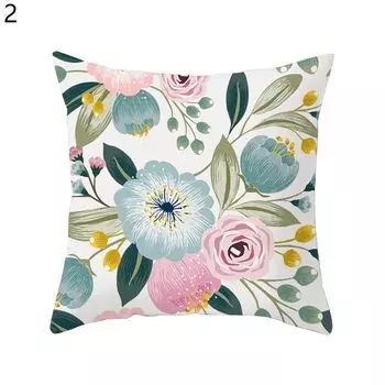 Чехол на подушку, мягкий на ощупь, анти-выцветающий полиэстер, декоративная подушка с цветочным узором, чехол для дивана, мебельные аксессуары-2 Stuttg