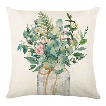 Чехол на подушку, мягкий удобный цветочный узор, перья, цветы, алфавитный принт, чехол для подушки, домашний декор для автомобиля-H Stuttg