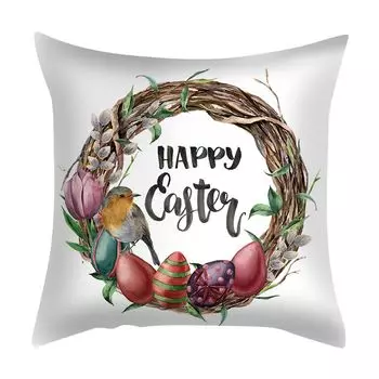 Чехол на подушку Мягкий, удобный, съемный, моющийся, на ощупь, декоративный, из полиэстера, персиковая кожа, в пасхальном стиле, наволочка, украшение для дома-I Stuttg