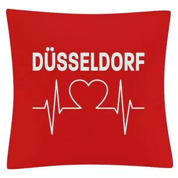 Чехол на подушку multifanshop - Дюссельдорф - сердцебиение, красный, один размер