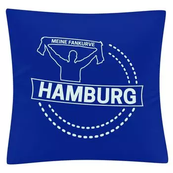 Чехол на подушку multifanshop - Гамбург - My Fan Curve, синий, размер один размер