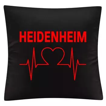Чехол на подушку multifanshop - Heidenheim - heartbeat, черный, один размер