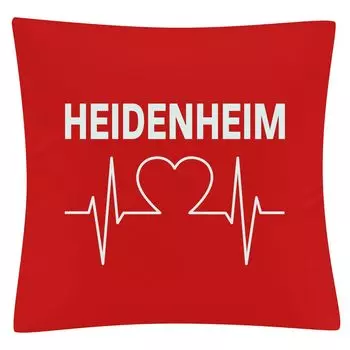 Чехол на подушку multifanshop - Heidenheim - Heartbeat, красный, один размер