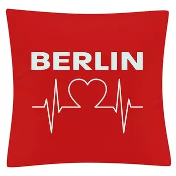 Чехол на подушку multifanshop - красный Берлин - сердцебиение, красный, один размер