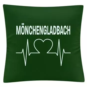 Чехол на подушку multifanshop - Mnchengladbach - Heartbeat, зеленый, один размер