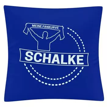 Чехол на подушку multifanshop - Schalke - My Fan Curve, синий, один размер