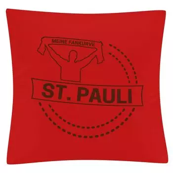 Чехол на подушку multifanshop - St. Pauli - My Fan Curve, красный, один размер