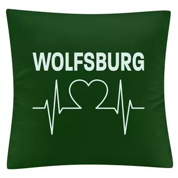 Чехол на подушку multifanshop - Вольфсбург - сердцебиение, зеленый, один размер