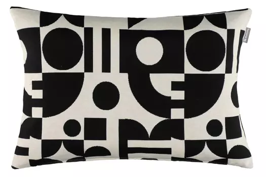 Чехол на подушку Musterring, 38x58 см, черно-белый