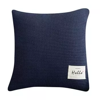 Чехол на подушку на уровне глаз, не выцветающий светлый цвет, однотонная декоративная квадратная подушка для дома, темно-синий Stuttg