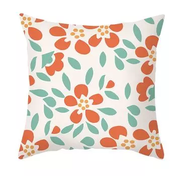 Чехол на подушку Непотрясающая невидимая молния Полиэстер Персиковая кожа Подушка с цветочным принтом для дивана-B Stuttg