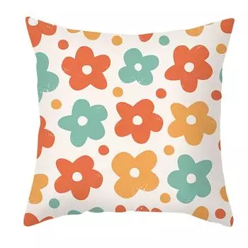Чехол на подушку Непотрясающая невидимая молния Полиэстер Персиковая кожа Подушка с цветочным принтом для дивана-A Stuttg