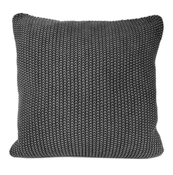 Чехол на подушку Nielsen Ника вязаный, 50х50 см, темно-серый (цветной эффект), 100% хлопок, трикотаж, эко-текс