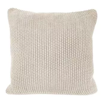 Чехол на подушку Nielsen Ника вязаный, 50х50 см, кремово-белый (цветной эффект), 100% хлопок, трикотаж, экотекс