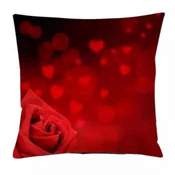 Чехол на подушку, одностороннее украшение с принтом, украшение из кожи персика, украшение в виде красной розы, декоративная подушка для дивана-8 Stuttg
