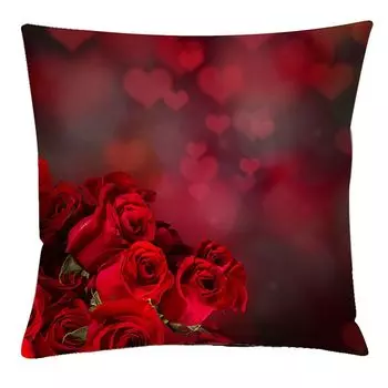 Чехол на подушку, одностороннее украшение с принтом, украшение из персиковой кожи, украшение в виде красной розы, декоративная подушка для дивана-3 Stuttg