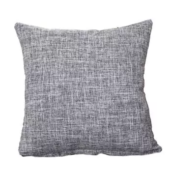 Чехол на подушку, однотонный, устойчивый к разрыву льняной домашний чехол для подушки, декор для гостиной, серый Stuttg