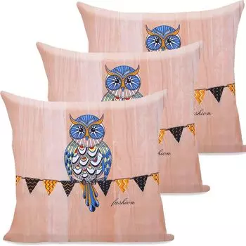 Чехол на подушку OhMyOwl 80 x 80 см, дизайн: Funny Story, количество: комплект из 3 шт NYVI