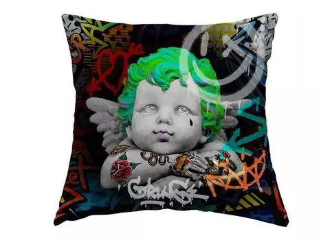 Чехол на подушку ок. 45х45 см, смесовая ткань POP Collection beties "Cupido".