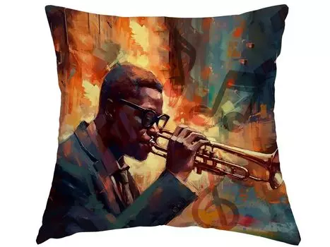 Чехол на подушку ок. 45х45 см смесовая ткань POP Collection beties "Джаз"