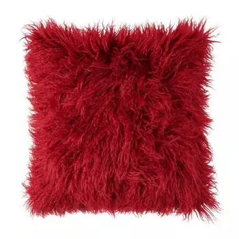 Чехол на подушку Orlando, искусственный мех под овчину, марсала (красный), размер: 27 х 43 см, наполнитель подушки: без Proflax