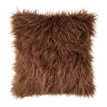 Чехол на подушку Orlando, искусственный мех под овчину, коричневый, размер: 45 х 45 см, наполнитель подушки: без Proflax