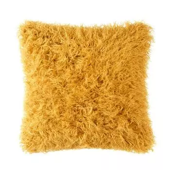 Чехол на подушку Orlando, искусственный мех под овчину, медовый (желтый), размер: 27 х 43 см, наполнитель подушки: без Proflax