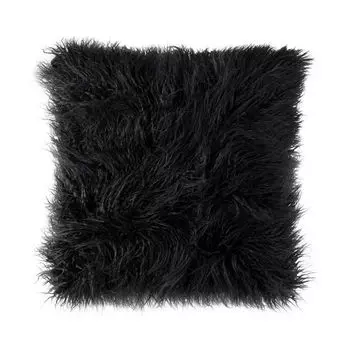 Чехол на подушку Orlando, искусственный мех под овчину, черный, размер: 40 х 60 см, наполнитель подушки: без Proflax
