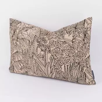 Чехол на подушку Orphee Botanics натуральный черный разные размеры КРАСИВАЯ ЖИЗНЬ. Размер 40х60см (ВхШ) Размер 40х60см (ВхШ) Schner-Leben