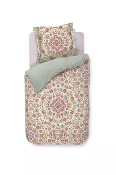 Чехол на подушку Pip Studio из перкаля одинарный Il Ricamo цвет кремовый, размер 80х80