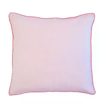 Чехол на подушку полульняной Fleuresse с декоративной строчкой, розовый, размер 40х40 см.