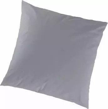 Чехол на подушку Primera "Чехлы на подушки из тонкого трикотажа Primera Mako в двойной упаковке" (2 шт.), в различных однотонных тонах 40х40 см, цвет mittelgrau