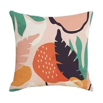 Чехол на подушку Пылезащитный невидимый закрывающийся чехол из льна с креативным абстрактным узором, чехол для подушки, домашний декор-D Stuttg