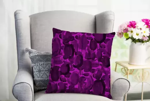 Чехол на подушку Queence "Фарли", (1 шт.), выкройка 40х40 см, цвет lila