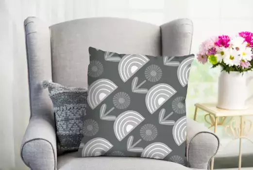 Чехол на подушку Queence "Фаро", (1 шт.), выкройка 50х50 см, светло-серый