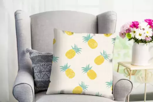 Чехол на подушку Queence "Фавн", (1 шт.), ананас 40х40 см, цвет gelb