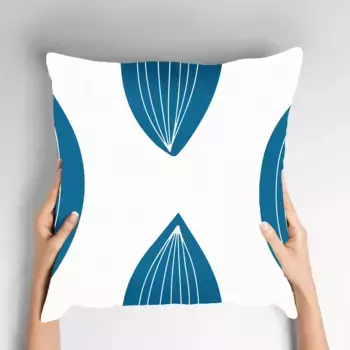 Чехол на подушку Queence "Иллюзия", (1 шт.), выкройка 50х50 см, белый