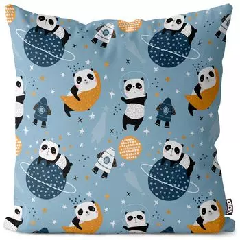 Чехол на подушку-ракету VOID Pandas Astronauts, полиэстер, водонепроницаемая подушка для улицы и дома. Размер: 40 x 40 см.