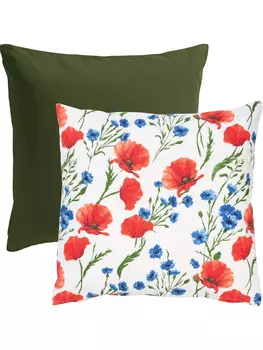 Чехол на подушку REDBEST, цвет dunkelgrn/mohnblume