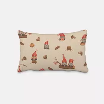 Чехол на подушку Рождественский томте Рождественский гном в льняном стиле разные размеры размер 60х80см (ВхШ) размер 60х80см (ВхШ) Schner-Leben