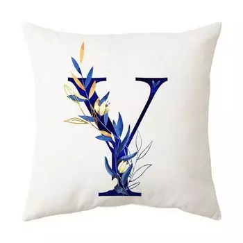 Чехол на подушку с алфавитным дизайном Dust Destischer, короткая бархатная подушка с цветком и буквами, наволочка, декор ко Дню святого Валентина, повседневное использование-Y Stuttg