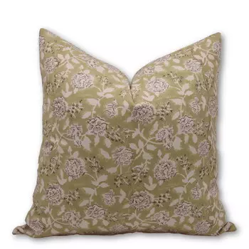 Чехол на подушку с блочным принтом Fabdivine, зеленый