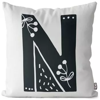 Чехол на подушку с буквами VOID N, чехол для подушки из полиэстера, водонепроницаемый, для улицы и дома, размер подушки: 60 x 60 см