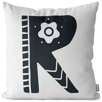 Чехол на подушку с буквами VOID R, чехол для подушки из полиэстера, водонепроницаемый, для улицы и дома, размер подушки: 80 x 80 см