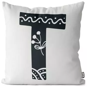 Чехол на подушку с буквами VOID T, чехол для подушки, полиэстер, водонепроницаемый, для улицы, в помещении, размер подушки: 60 x 60 см