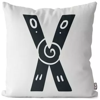 Чехол на подушку с буквами X VOID, чехол для подушки из полиэстера, водонепроницаемый, для улицы и дома, размер подушки: 60 x 60 см