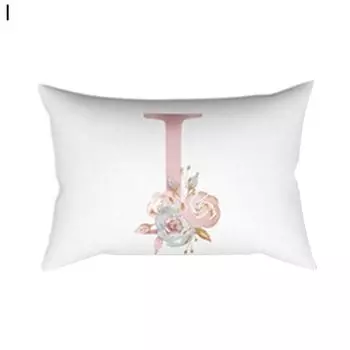 Чехол на подушку с буквенным принтом из розового золота, прямоугольный чехол для подушки, украшение для дивана, спальни-I Stuttg